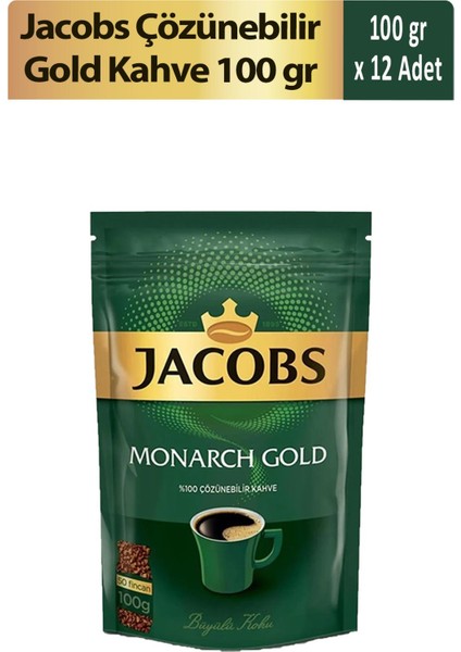 Monarch Gold Çözünebilir Kahve 100 gr x 12 Adet