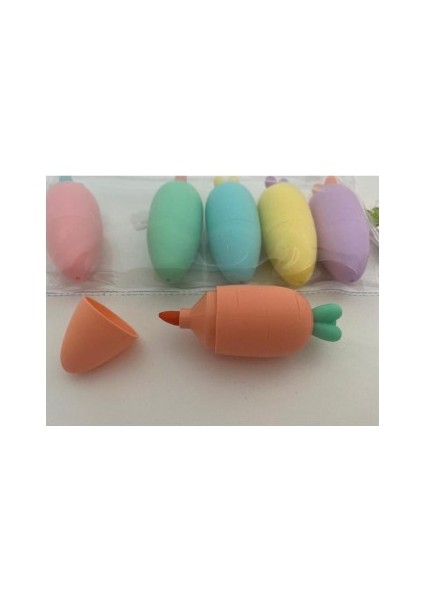 Feelings Havuç Tasarımlı Fosforlu Kalem Seti