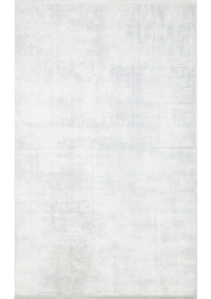 Sateen ST109 Cream Grey Hav Toz Vermez Yıkanabilir Kaymaz Ince Dokuma Modern Halı