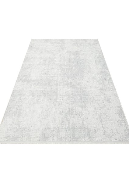 Sateen ST109 Cream Grey Hav Toz Vermez Yıkanabilir Kaymaz Ince Dokuma Modern Halı indirimleri