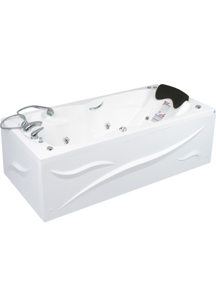 Ocean Side Jakuzi 170x80 h:55 Party Hidromasaj Sistemli Küvet (Gövde + Metal ayak + Ön-Yan panel)