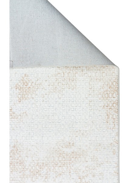 Sateen ST108 Cream Beıge Hav Toz Vermez Yıkanabilir Kaymaz Ince Dokuma Modern Halı fiyatları