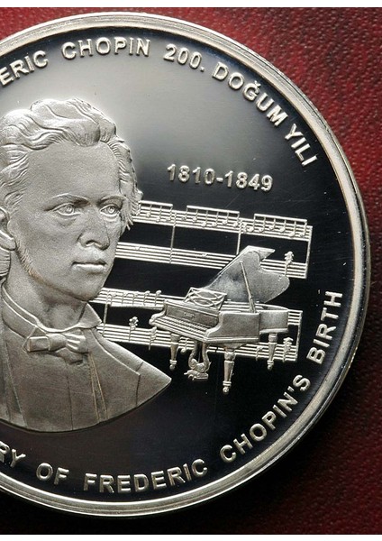 2009 Yılı Frederıc Chopın 200. Doğum Yılı Darphane Hatıra Gümüş Sertifikalı1