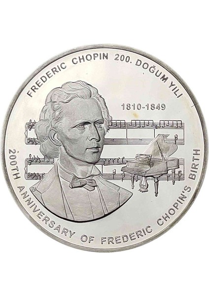 2009 Yılı Frederıc Chopın 200. Doğum Yılı Darphane Hatıra Gümüş Sertifikalı1 fiyatları
