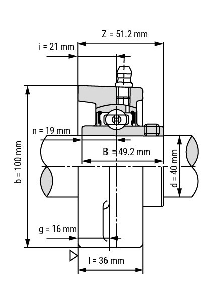 UCFL208 Yataklı Rulman (İç Çap: 40mm)