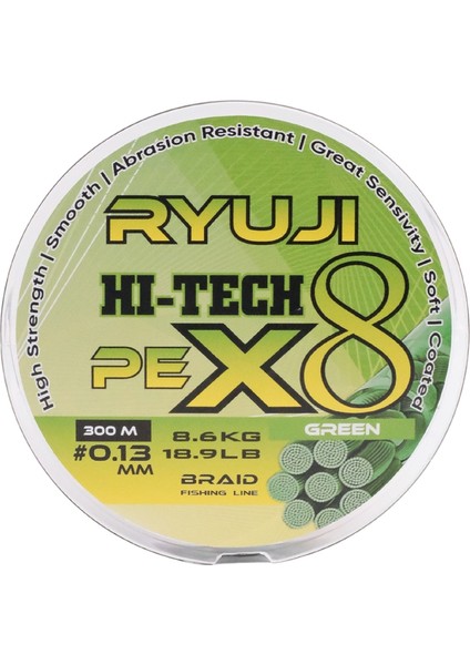 Hı-Tech 300M X8 Green Pe Ip Misina