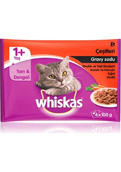 Etli Seçim Yetişkin Konserve Kedi Maması 4 x 100 gr 6 Adet