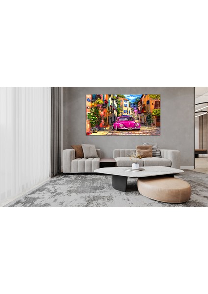 Dekoratif Manzara Araba Kanvas Tablo