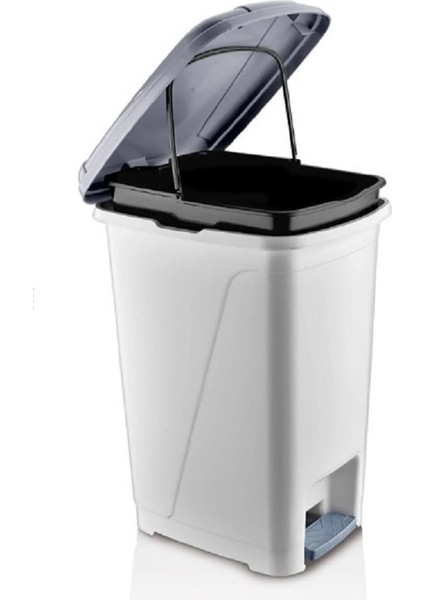 Violet 25 Litre Iç Kovalı Slim Pedallı Çöp Kovası Antrasit Renk