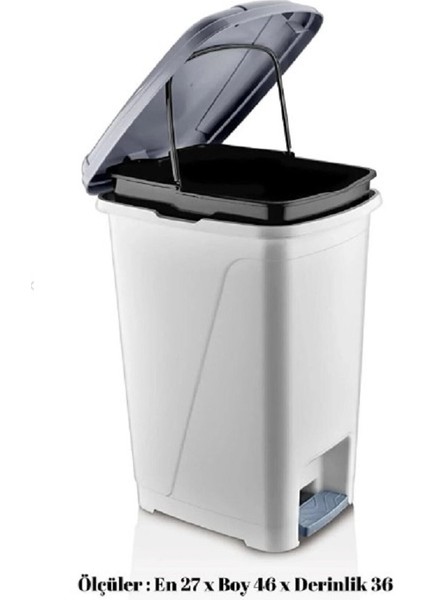 Violet 25 Litre Iç Kovalı Slim Pedallı Çöp Kovası Antrasit Renk fiyatları