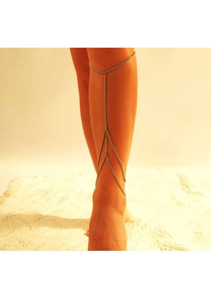 Gümüş Bacak ve Uyluk Zinciri, Kadın Bacak Aksesuar, Leg Chain fiyatları