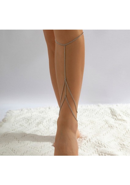 Gümüş Bacak ve Uyluk Zinciri, Kadın Bacak Aksesuar, Leg Chain fiyatları