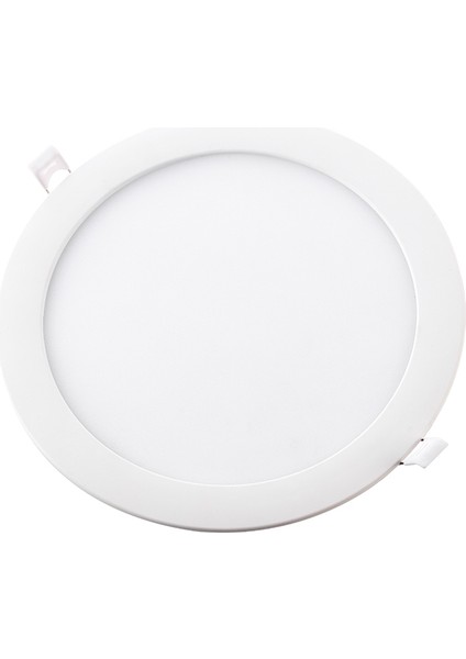 Yuvarlak LED Panel 18W Beyaz Kasa Beyaz Işık 6500K