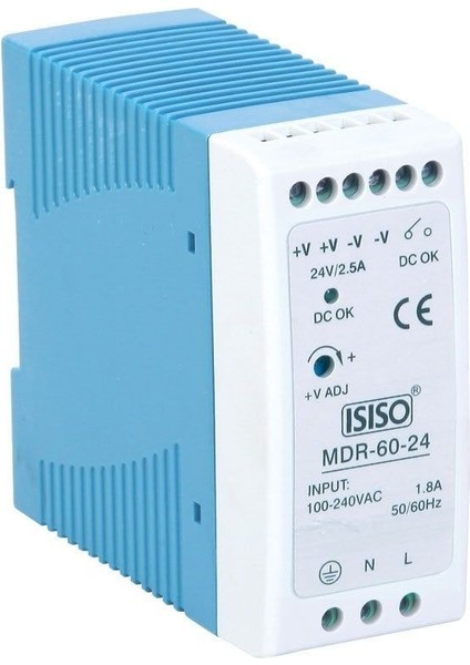 60 W 24VDC 2,5 A Ray Tipi Güç Kaynağı