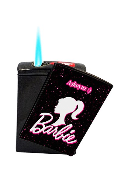 Barbie Baskılı Tabaka, Kaydırmalı Çakmak ve Cep Aynası Hediye Seti
