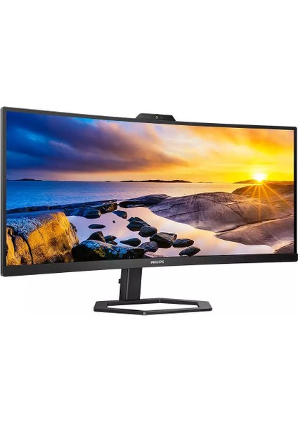 Phılıps 34" Va 34E1C5600HE/00 1ms 100HZ Hdmı-Dp Windows Hello Web Kameralı Kavisli Monitör 3440X1440