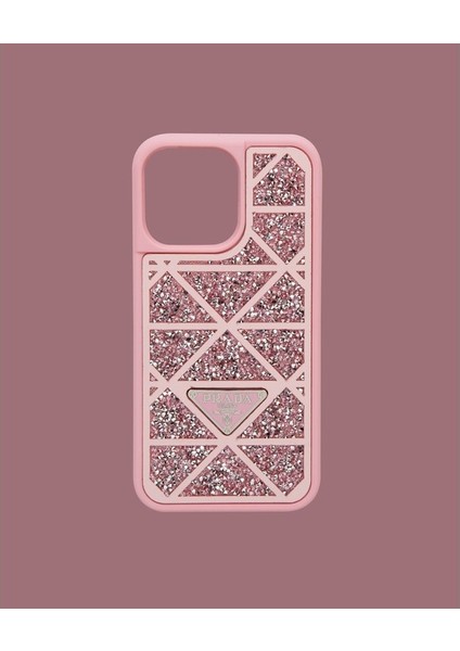 Pembe Taşlı Telefon Kılıfı - DK019 - iPhone 15