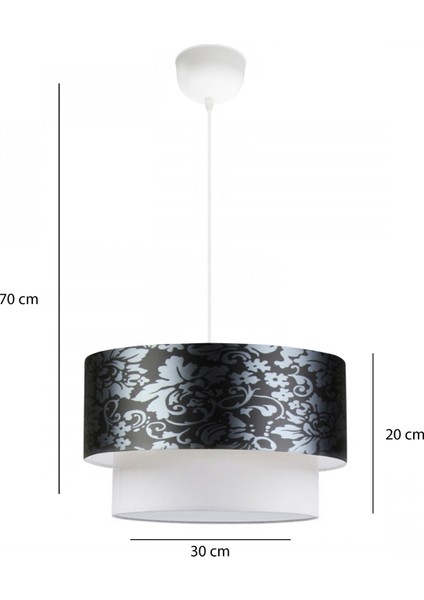 Siyah Gümüş Pasta Sarkıt PVC Malzeme Yatak Odası Salon Oturma Odası Avize fırsatları