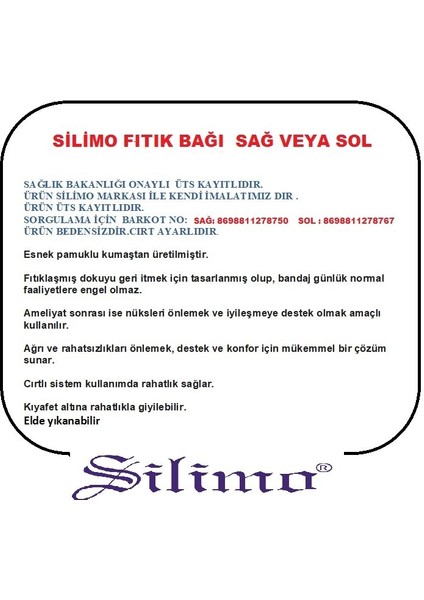 Sağ Taraf Kasık Fıtıgı Bağı Kemeri Korsesi Fıtık Takozu Kasık Fıtığı Cırt Ayarlı