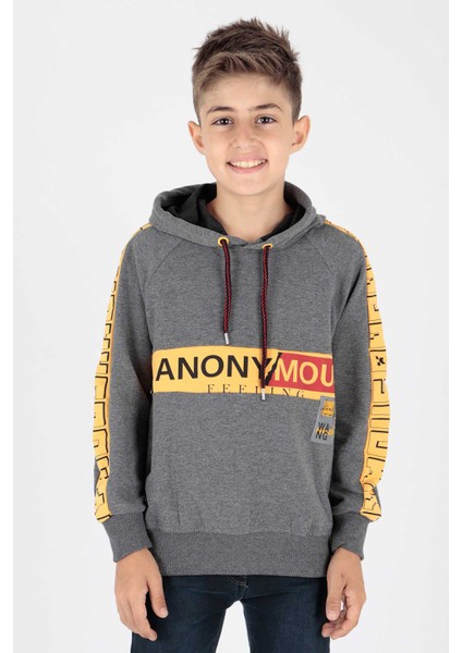 Erkek Çocuk Anonymous Baskılı Trend Sweatshirt AK15177