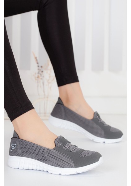 Kadın Bağcıksız Yazlık Spor Ayakkabı Gri modelleri