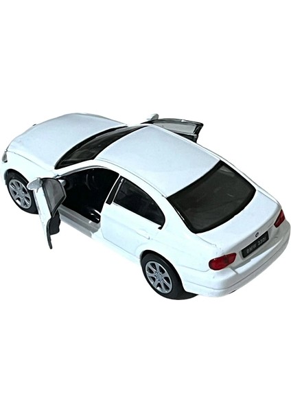 1:36 Metal Bmw 330I Oyuncak Lisanslı Diecast Metal Çek Bırak Araba