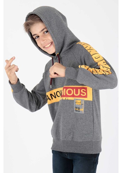 Erkek Çocuk Anonymous Baskılı Trend Sweatshirt AK15177