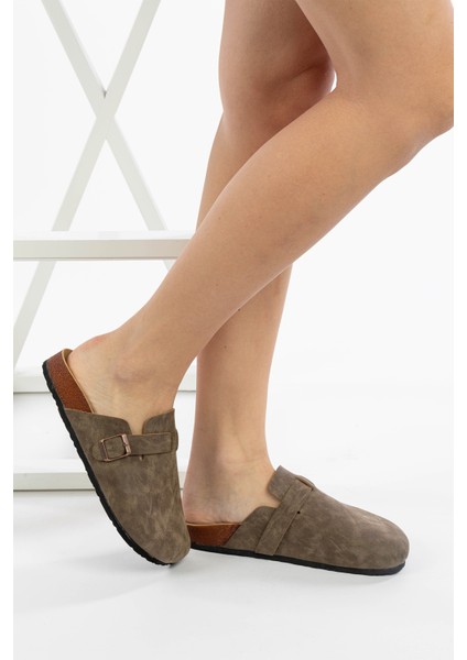 Kadın Ortopedik Yumuşak Tabanlı Terlik Önü Kapalı Paslanmaz Tokalı Kaymaz Sabo Ev Dışarı Terliği fırsatları