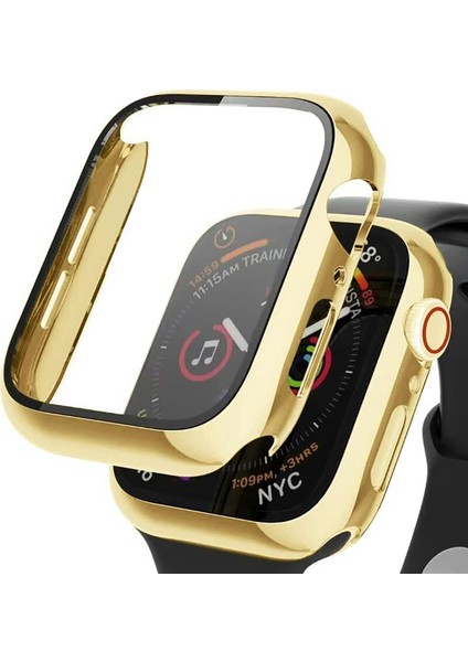 Apple Watch Series 5 44MM Kılıf Matte Premium Slim Watchband Gold