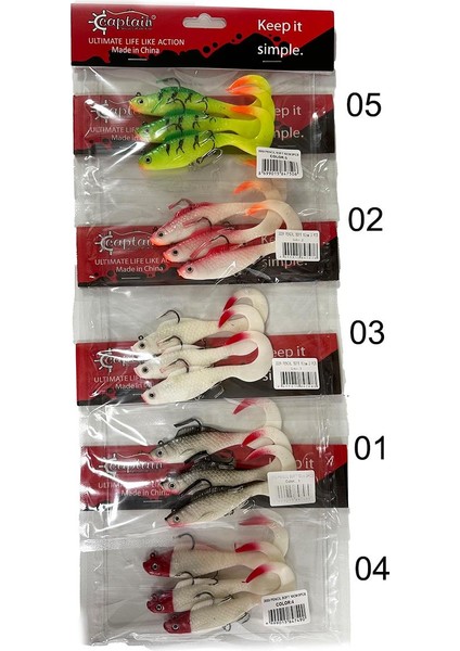 3559 Pencil Soft 10CM 12.5gr Turna Silikonu 3 Adet fiyatları