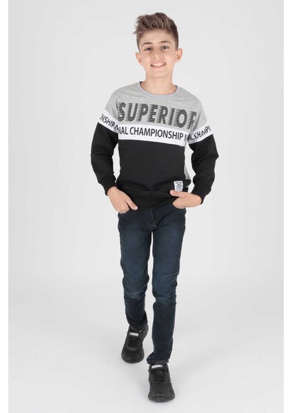 Erkek Çocuk Superior Baskılı Trend Sweatshirt AK15118 indirimleri
