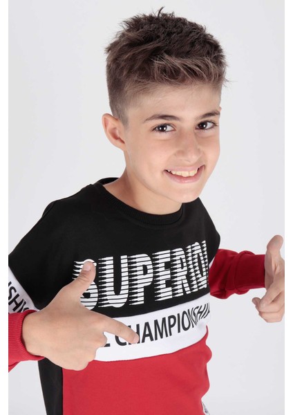 Erkek Çocuk Superior Baskılı Trend Sweatshirt AK15118 fırsatları