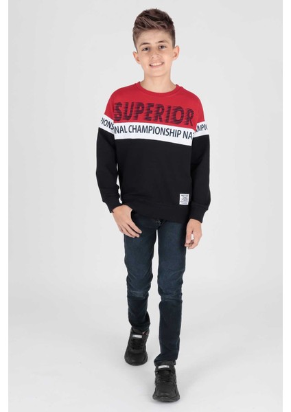 Erkek Çocuk Superior Baskılı Trend Sweatshirt AK15118