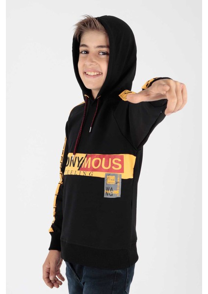 Erkek Çocuk Anonymous Baskılı Trend Sweatshirt AK15177 fırsatları