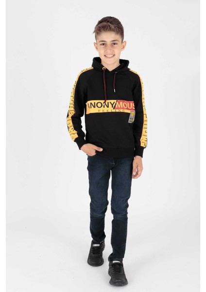 Erkek Çocuk Anonymous Baskılı Trend Sweatshirt AK15177 indirimleri