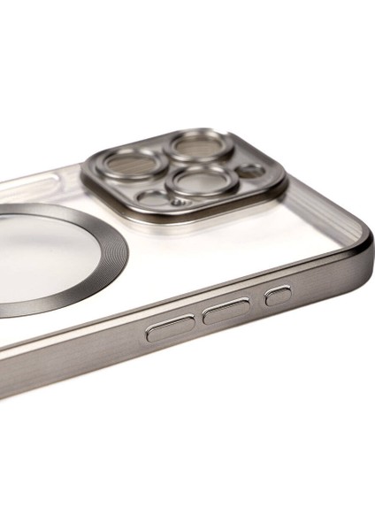 Apple iPhone 15 Pro Max Kılıf Mat Tasarımlı Magsafe Wireless Şarj Özellikli Mat Setro Kapak