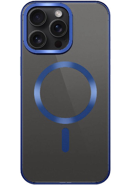 Apple iPhone 15 Pro Max Kılıf Mat Tasarımlı Magsafe Wireless Şarj Özellikli Mat Setro Kapak