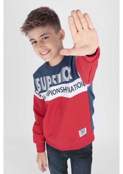 Erkek Çocuk Superior Baskılı Trend Sweatshirt AK15118