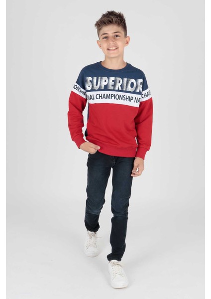 Erkek Çocuk Superior Baskılı Trend Sweatshirt AK15118