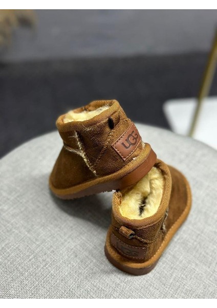 Unisex Çocuk Kalın Taban Içi Tüylü Günlük Mini Yarım Bot fiyatları