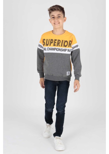 Erkek Çocuk Superior Baskılı Trend Sweatshirt AK15118