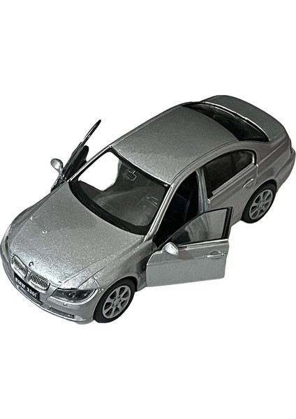 1:36 Metal Bmw 330I Oyuncak Lisanslı Diecast Metal Çek Bırak Araba
