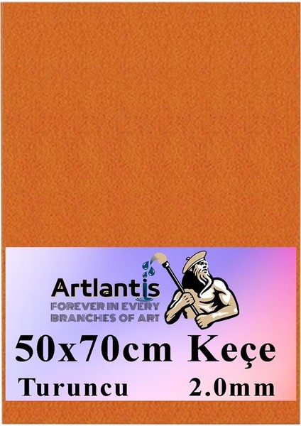 Turuncu Keçe 50 x 70 cm 2 0 mm 1 Adet Renkli Hobi Keçesi Elişi Keçesi