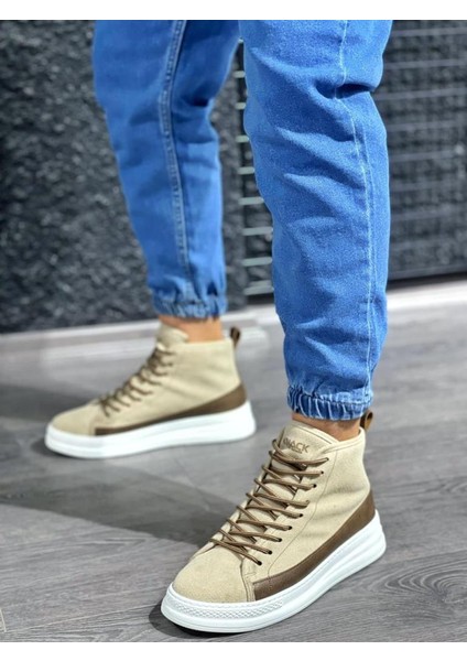 Knack Yüksek Taban Ayakkabı C-030 Vizon Süet modelleri