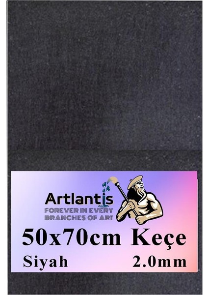 Siyah Keçe 50 x 70 cm 2 0 mm 1 Adet Renkli Hobi Keçesi Elişi Keçesi