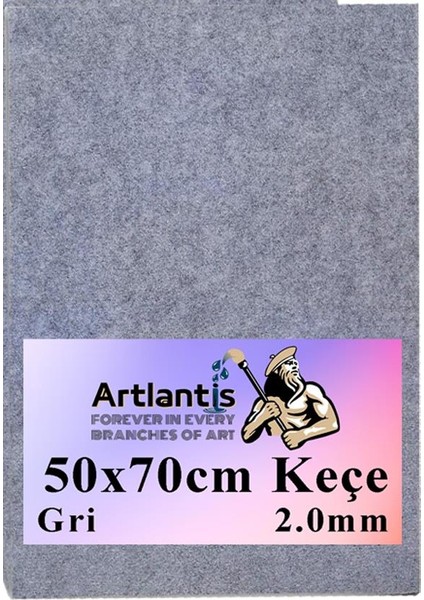 Gri Keçe 50 x 70 cm 2 0 mm 1 Adet Renkli Hobi Keçesi Elişi Keçesi