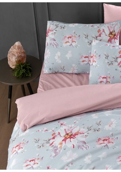 Mystory Lastikli Çarşaflı Tek Kişilik Nevresim Takımı Rose