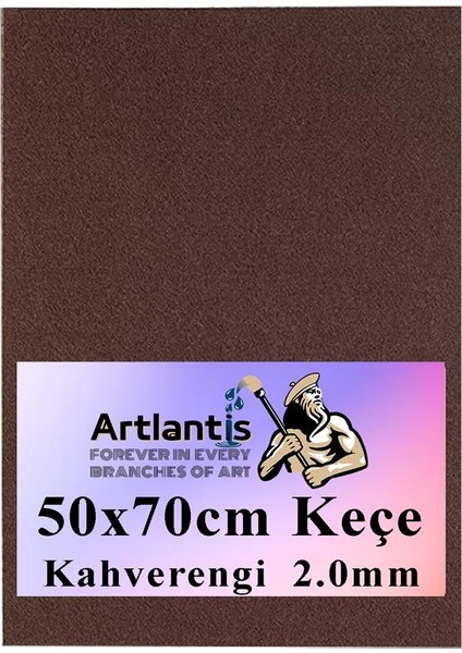 Kahverengi Keçe 50 x 70 cm 2 0 mm 1 Adet Renkli Hobi Keçesi Elişi Keçesi
