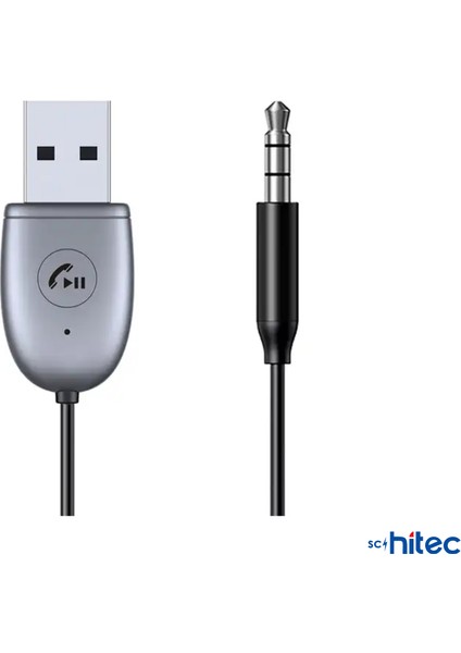 Usba Bluetooth 5.1 Araç Kiti Hifi Ses Alıcı 3.5mm Aux Adaptör Dönüştürücü BT770