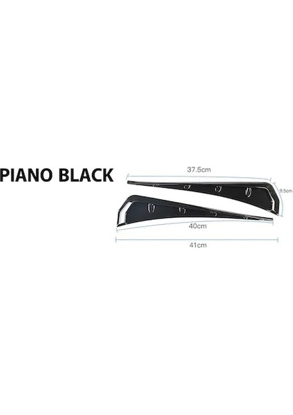 Üniversal Civic Fc5 Tipi Piano Black Çamurluk Venti Izgarası 2 Adet